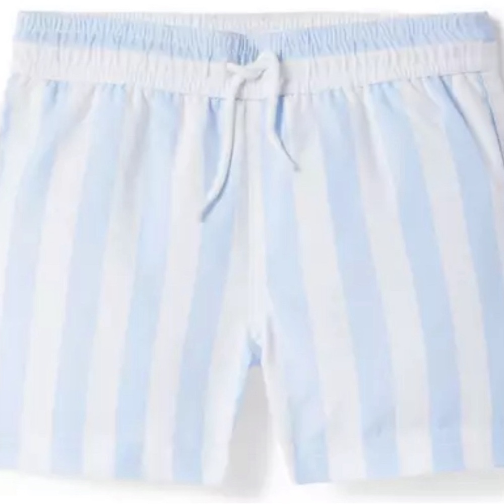 Striped Blue and White Swim Trunk Boys Size 6 Janie and Jack NWT